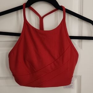 Red Halter Neck Crop Top